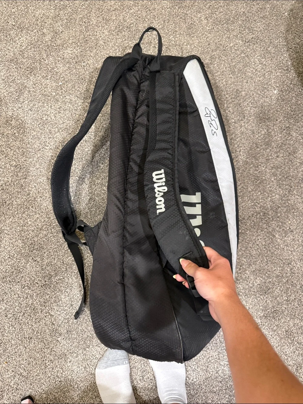 Wilson Black and White Duffel Tennis Bag